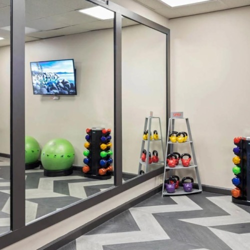The essence of exceptional living a room with weights and medicine balls