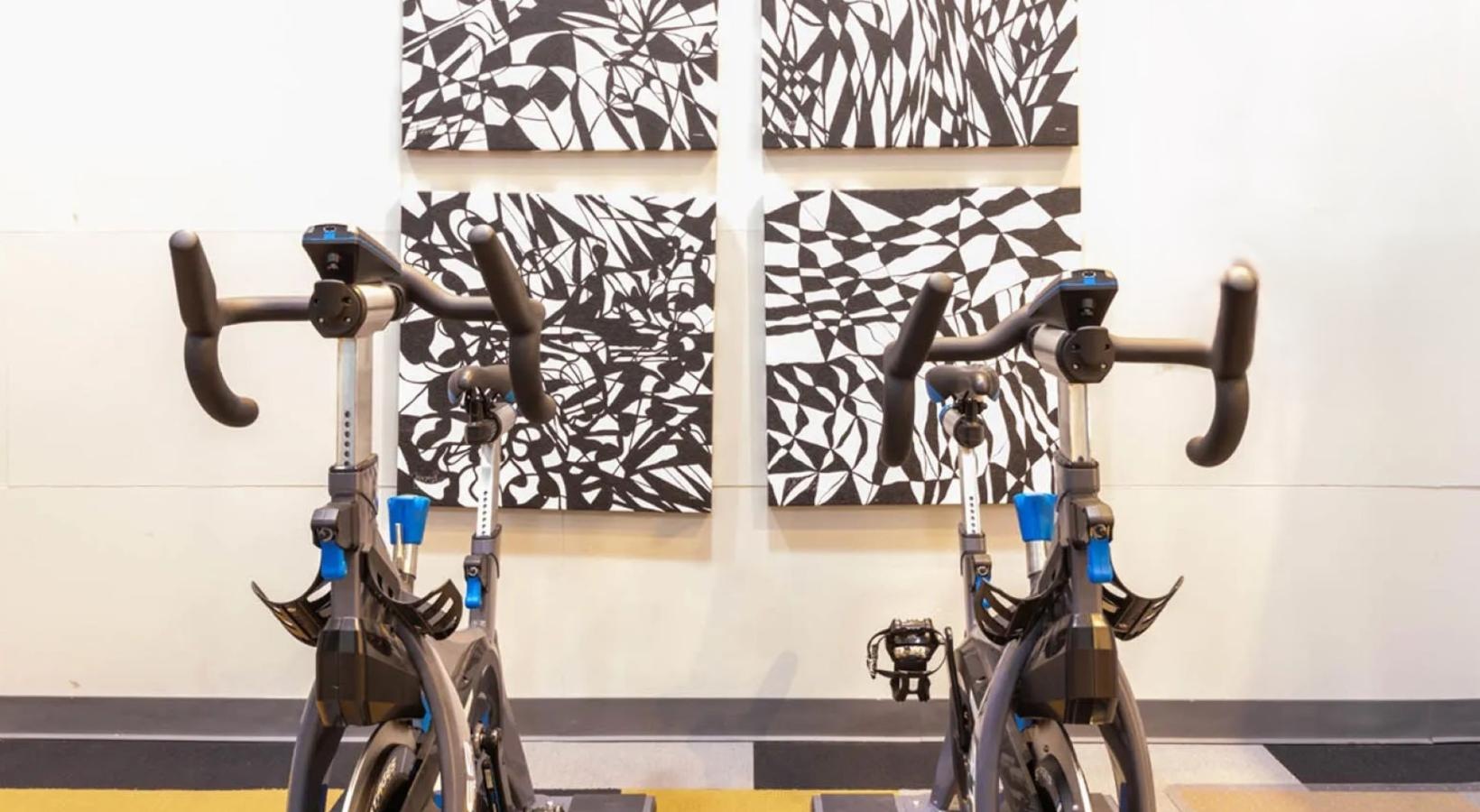 Access to resident-only features a couple of bikes in a room